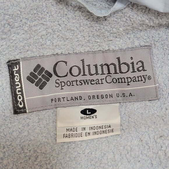 COLUMBIA Convert Ski Jacket Womens L Waterproof Insulated Black Retro Vintage - Picture 12 of 13